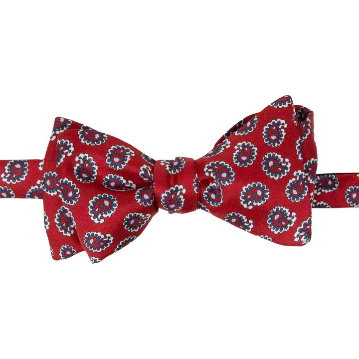 Sera Fine Silk - Paisley Printed Self Tie Bowtie