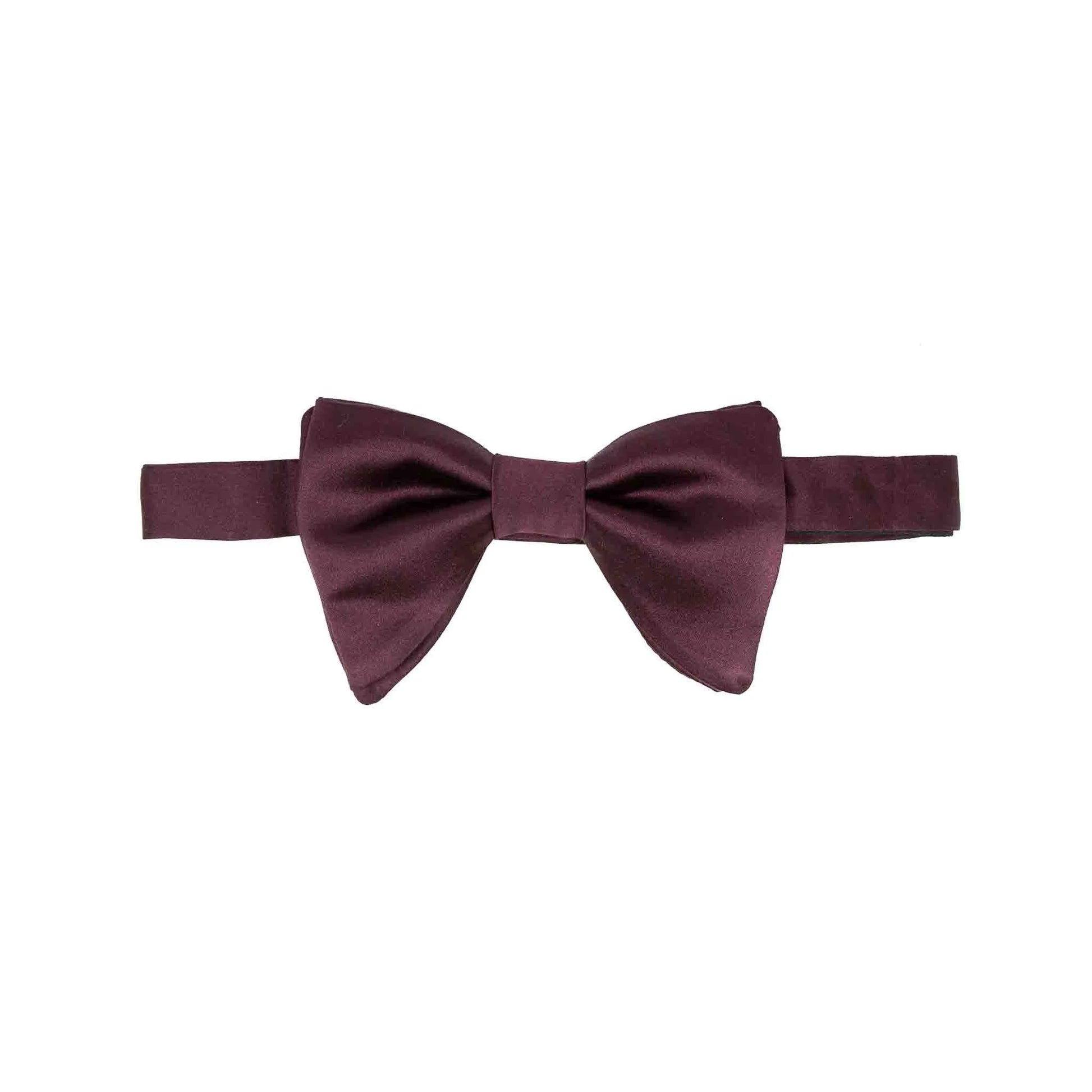 Sera Fine Silk - Burgundy Silk Butterfly Read Tied Bow Tie