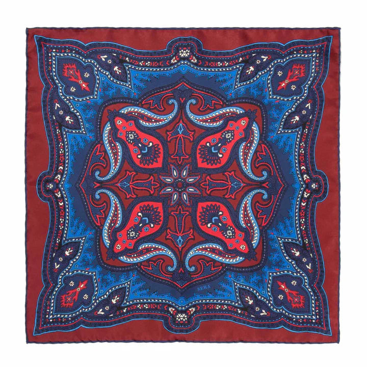Sera Fine Silk - Blackberry Ripasso Pocket Square Sera Fine Silk