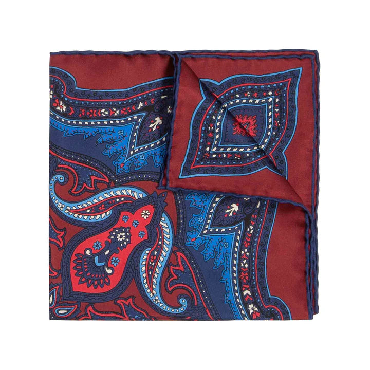 Sera Fine Silk - Blackberry Ripasso Pocket Square Sera Fine Silk
