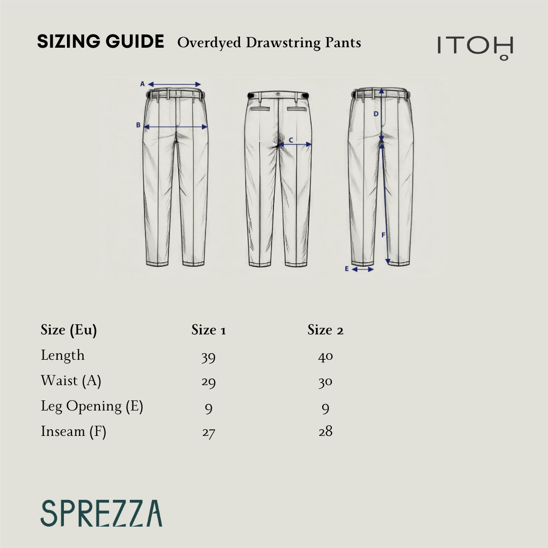 ITOH - Overdyed Cotton Drawstring Pants - Carom ITOH