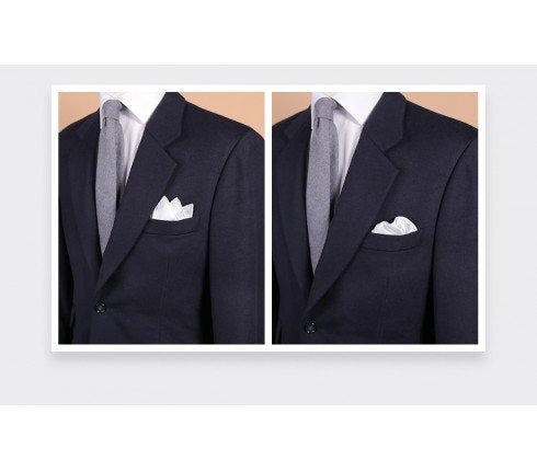Cinabre - White Twill Silk Pocket Square