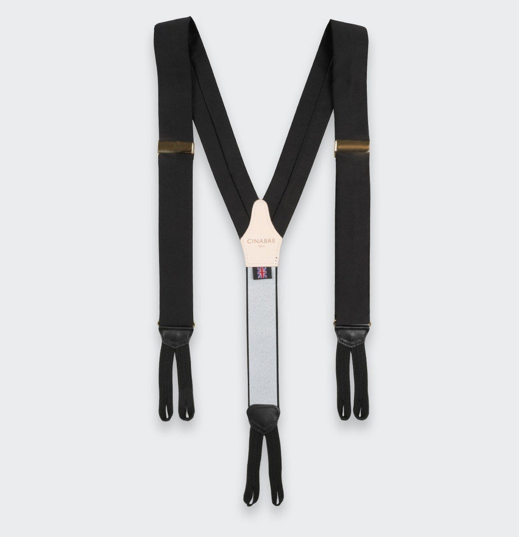 Cinabre - Black Satin Suspenders