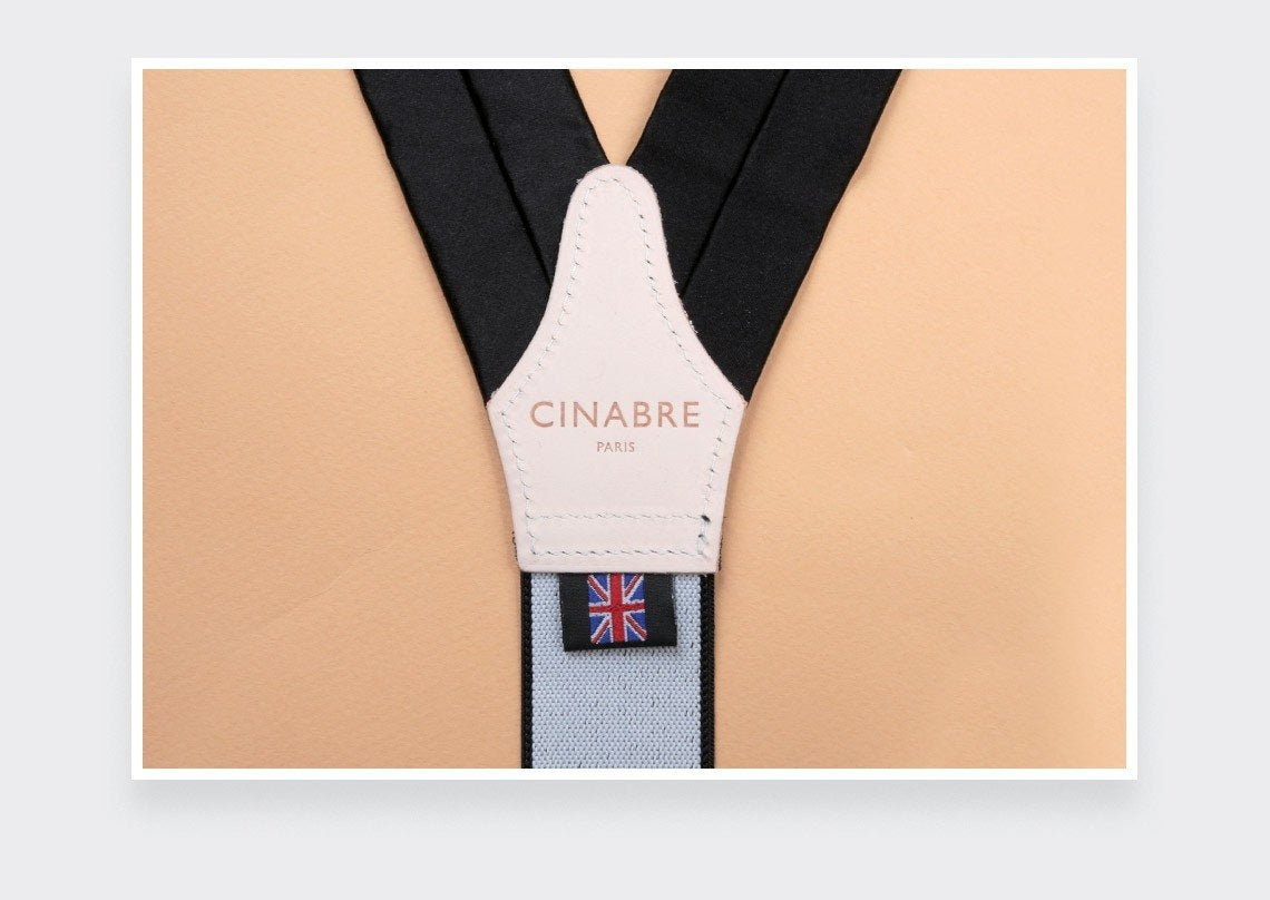 Cinabre - Black Satin Suspenders Cinabre