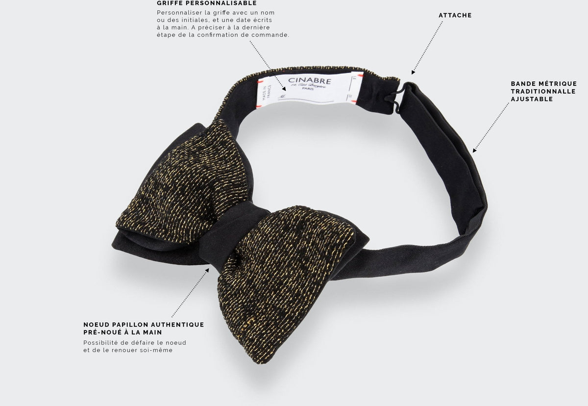 Cinabre - Black 1001 Nights Bow Tie Cinabre