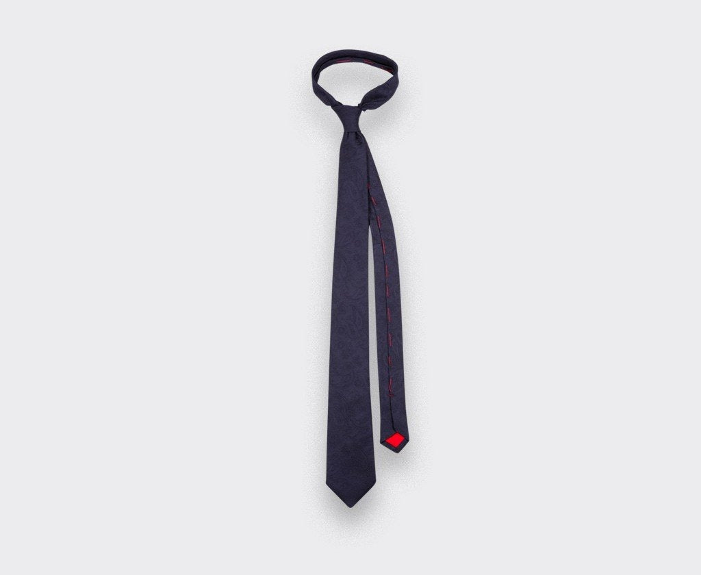 Cinabre - Navy blue Shades Paisley Tie