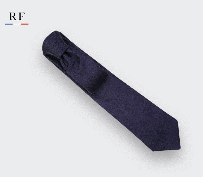Cinabre - Navy blue Shades Paisley Tie