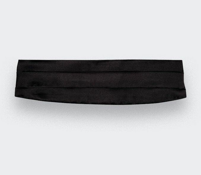 Cinabre - Black Satin Cummerbund (Size L)