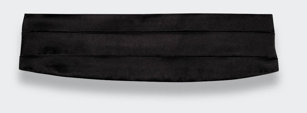 Cinabre - Black Satin Cummerbund (Size L)