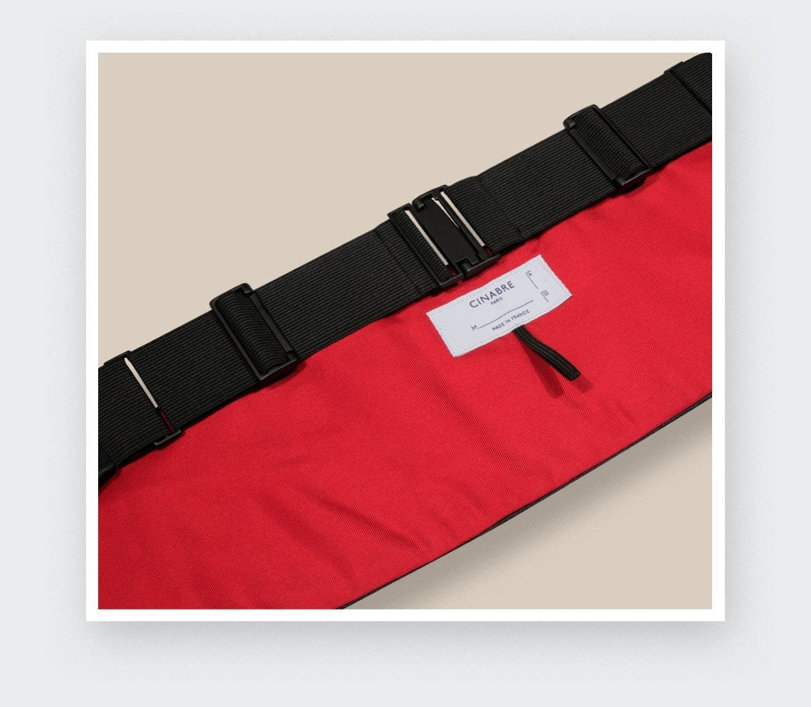 Cinabre - Black Satin Cummerbund (Size L)