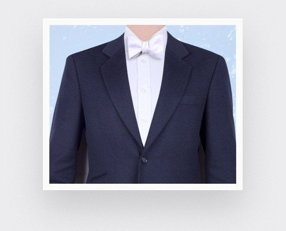 Cinabre - White Coton Piqué Bow Tie