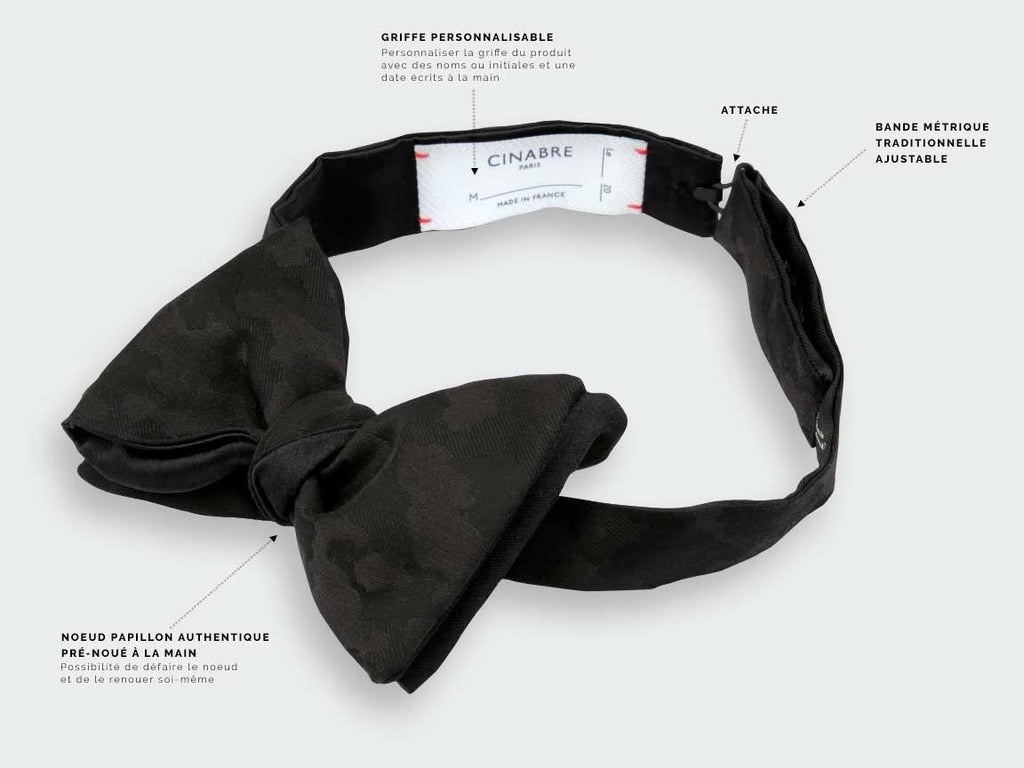 Cinabre - Black camo bow tie
