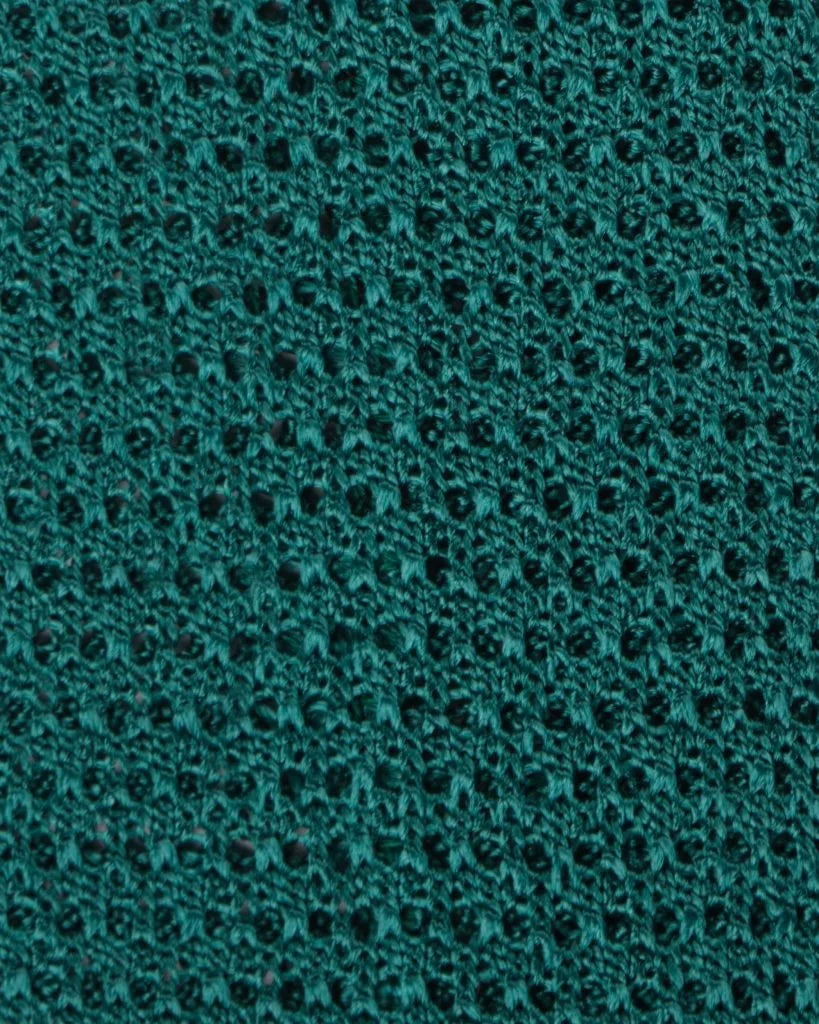 Viola Milano - Knitted Solid V-end Silk Tie - Fall Green