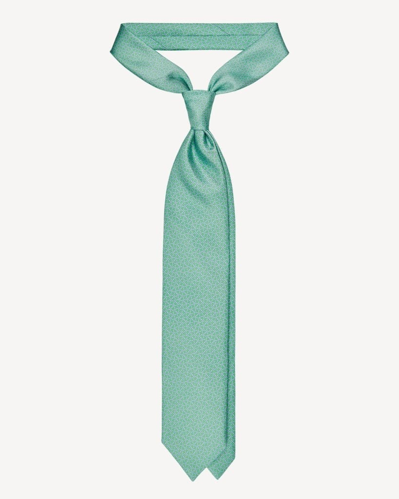 Viola Milano - Maillon Italian Silk Tie - Mint/Sea