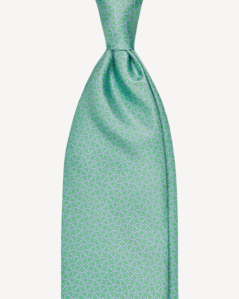 Viola Milano - Maillon Italian Silk Tie - Mint/Sea
