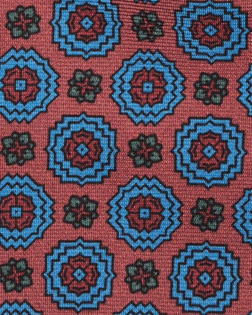 Viola Milano - Artisan Floral Itlalian Silk Tie - Rose