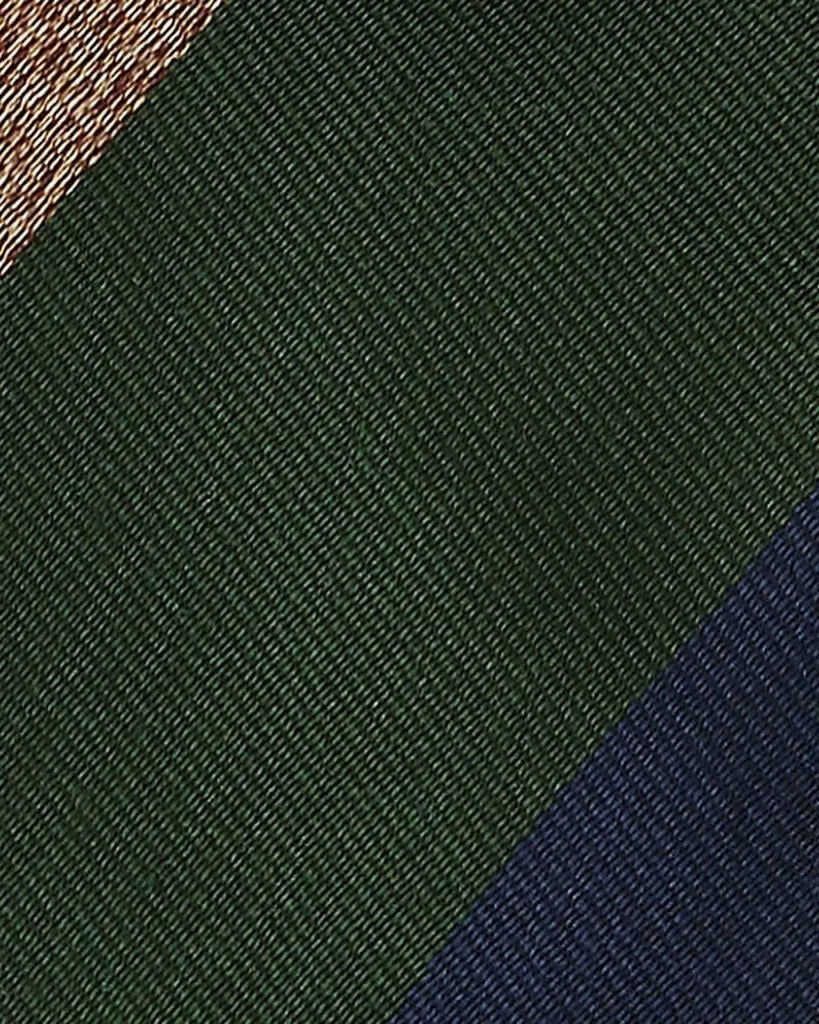 Viola Milano - Artisan Floral Handprinted Silk Tie - Green