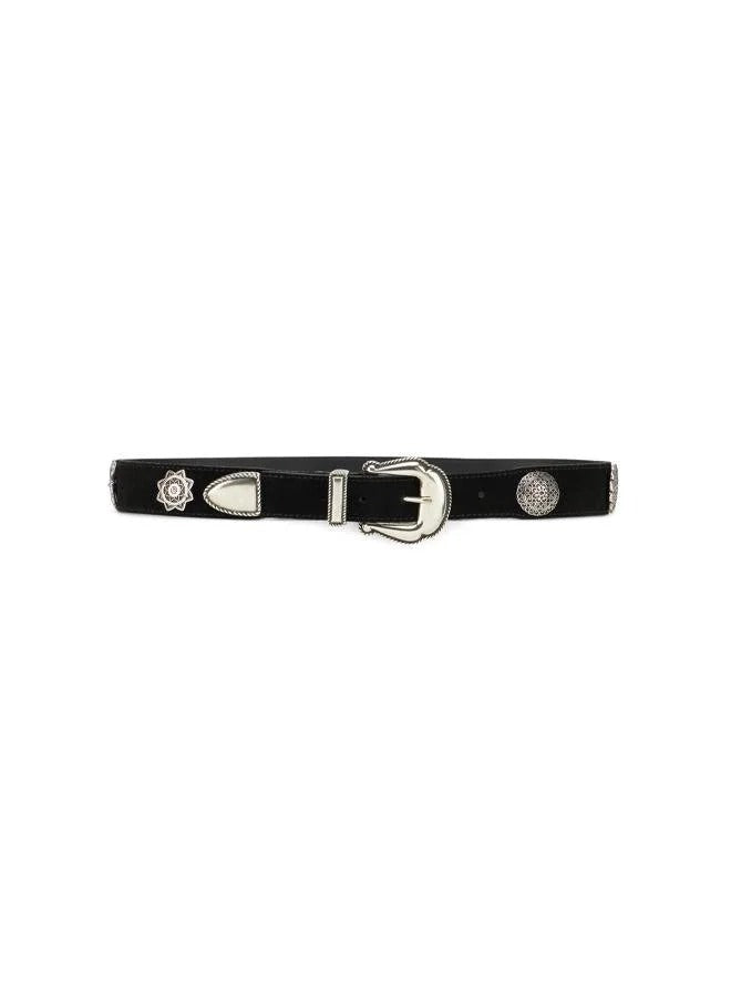 Fortela - Candis Suede Belt - Black - Size 95