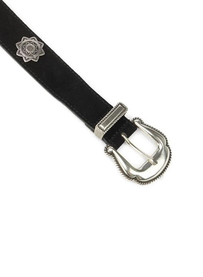 Fortela - Candis Suede Belt - Black - Size 95