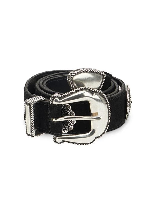Fortela - Candis Suede Belt - Black - Size 95