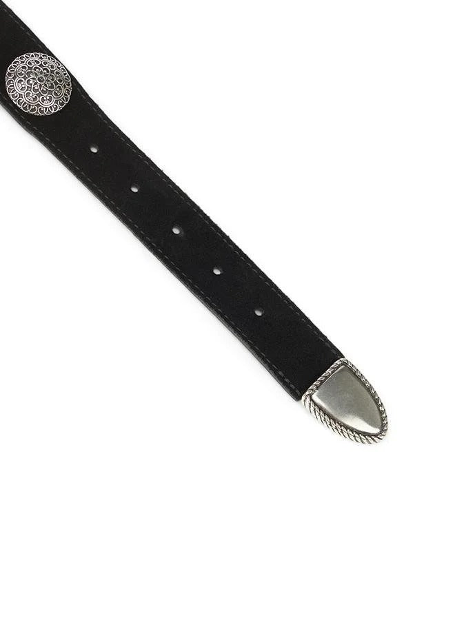 Fortela - Candis Suede Belt - Black - Size 95