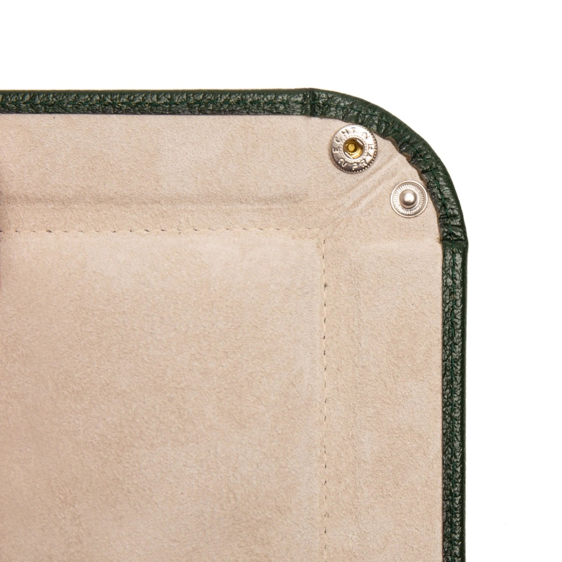 Ettinger - Capra Ecru Square Valet Tray - Forest Green