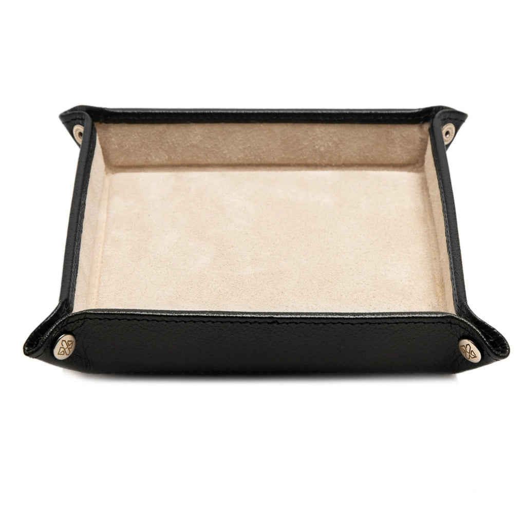 Ettinger - Capra Ecru Square Valet Tray - Black