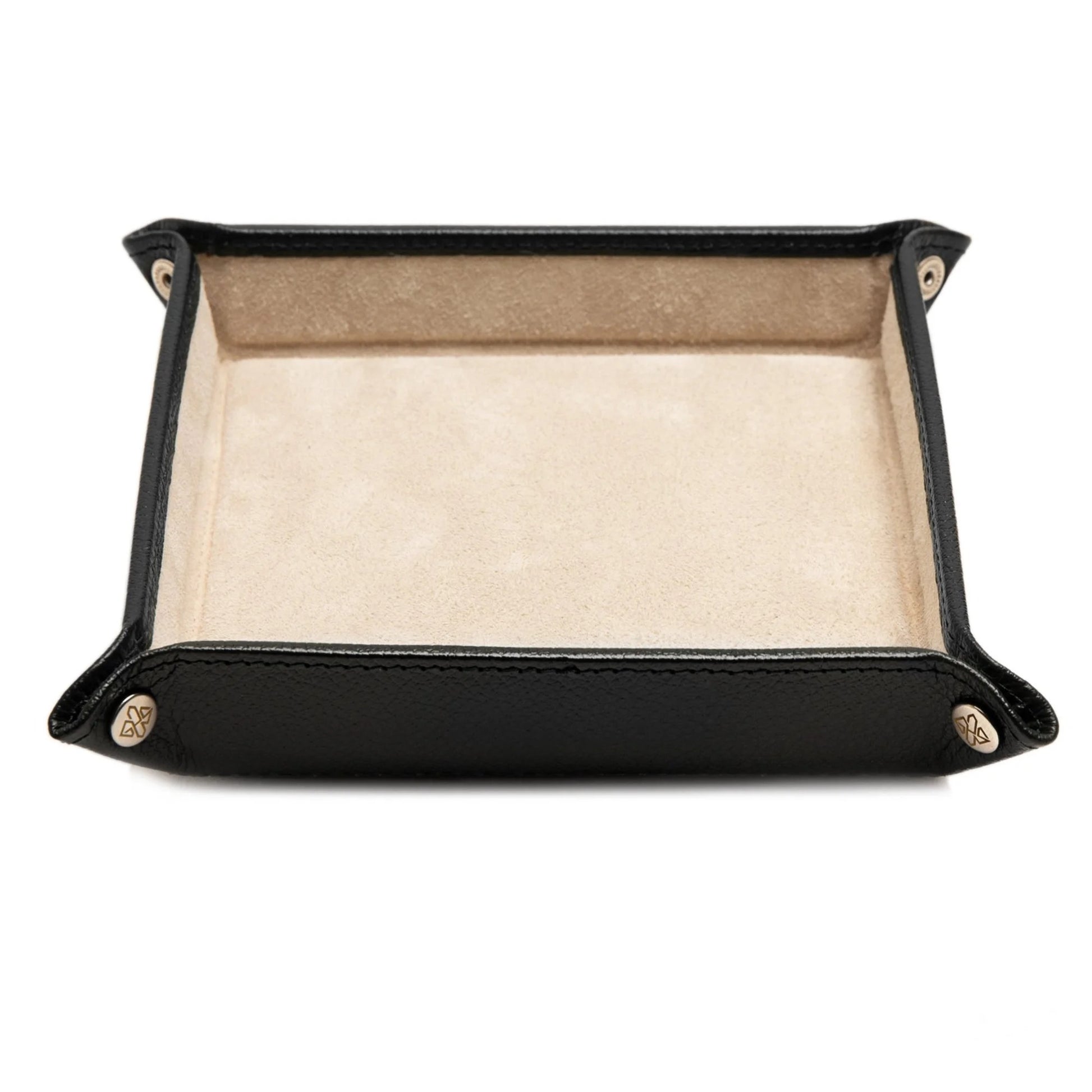 Ettinger - Capra Ecru Square Valet Tray - Black