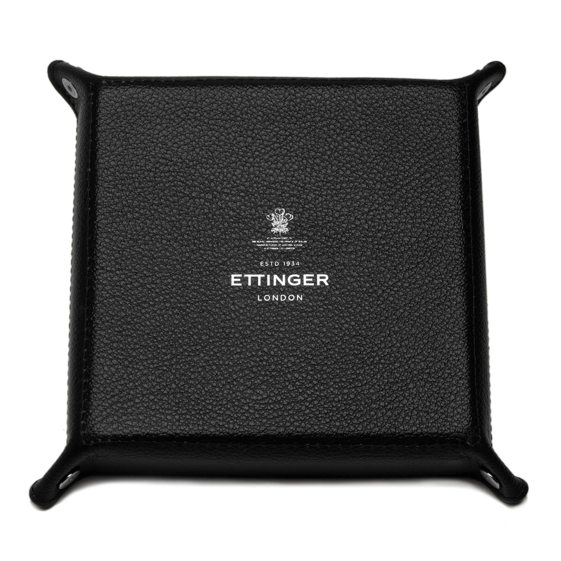 Ettinger - Capra Ecru Square Valet Tray - Black