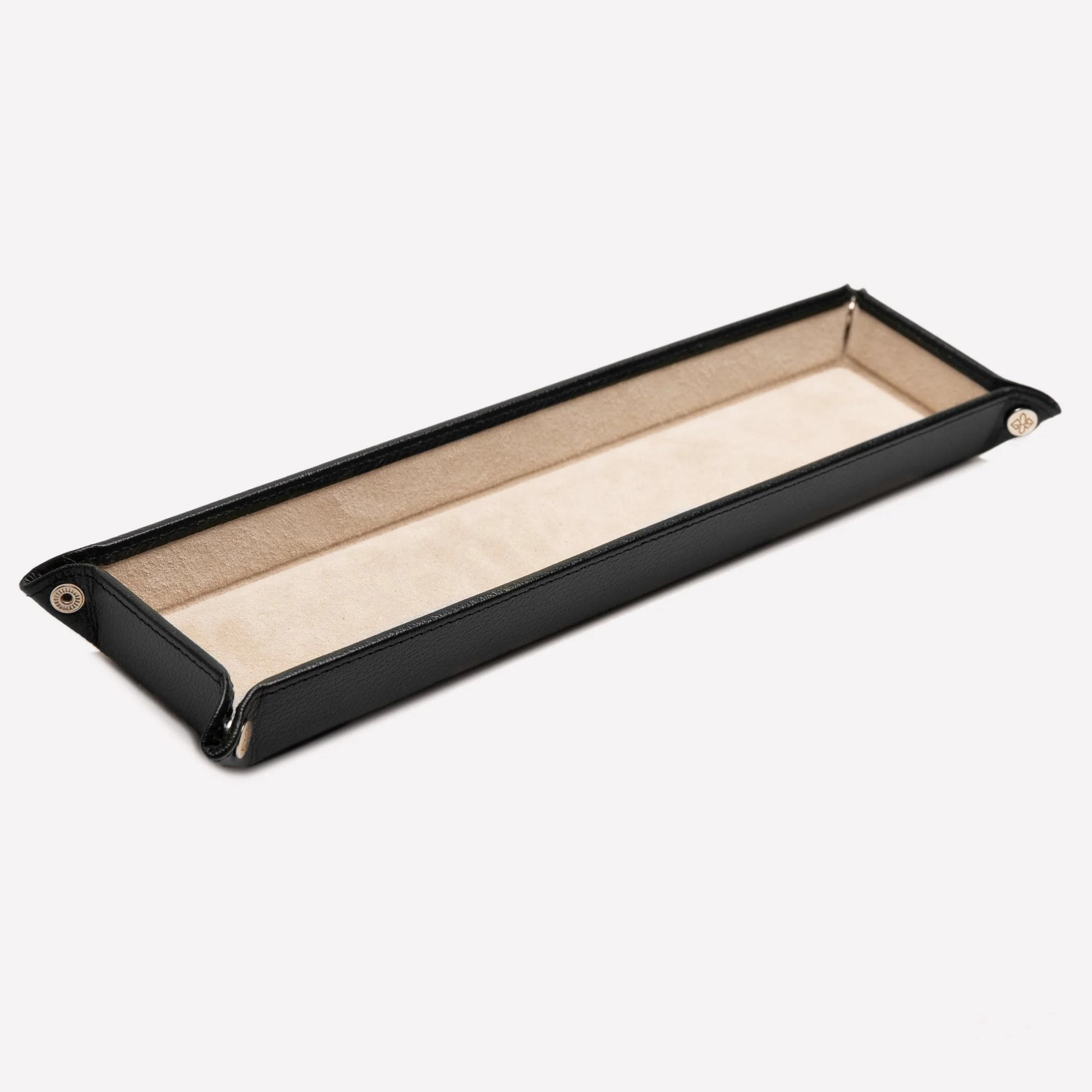 Ettinger - Capra Ecru Oblong Valet Tray - Black