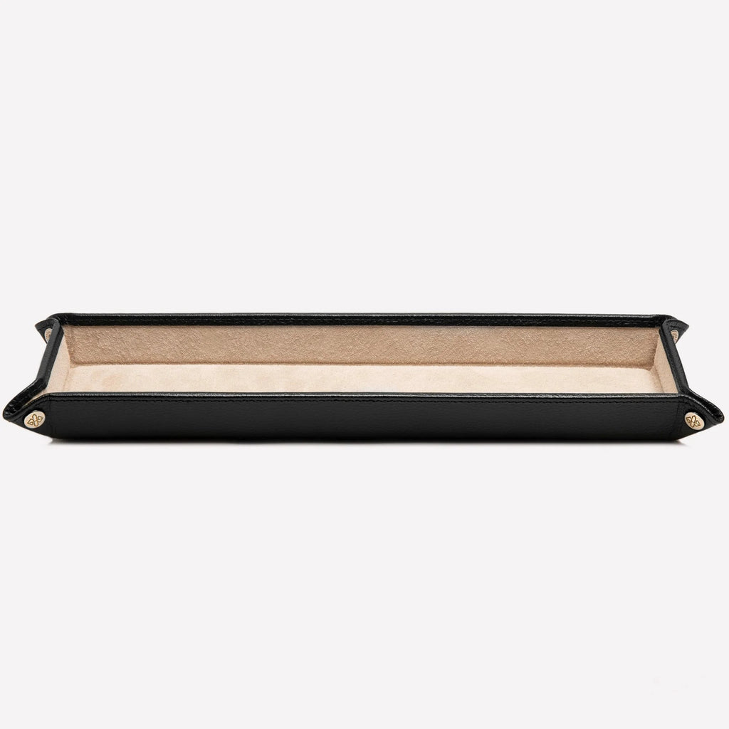 Ettinger - Capra Ecru Oblong Valet Tray - Black