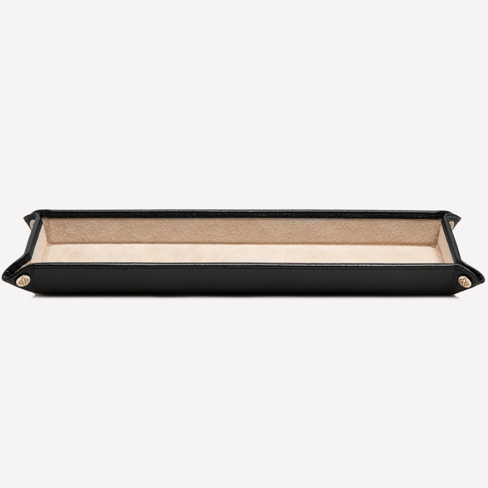 Ettinger - Capra Ecru Oblong Valet Tray - Black