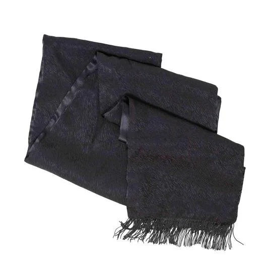 Sera  Fine Silk - Black Tuxedo Silk Scarf