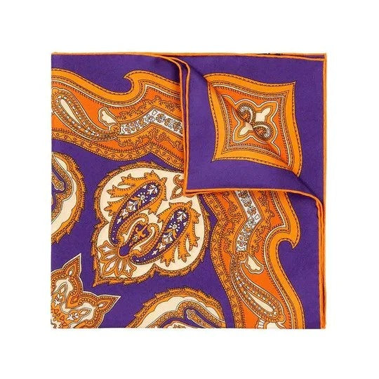Sera  Fine Silk - Violet Chianti Pocket Square