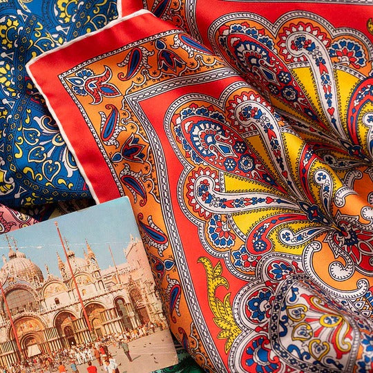 Sera  Fine Silk - Murano Pocket Square