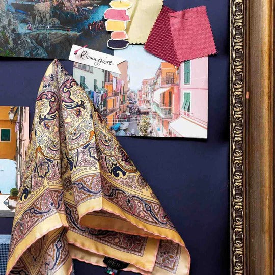 Sera  Fine Silk - Riomaggiore Pocket Square Sera Fine Silk