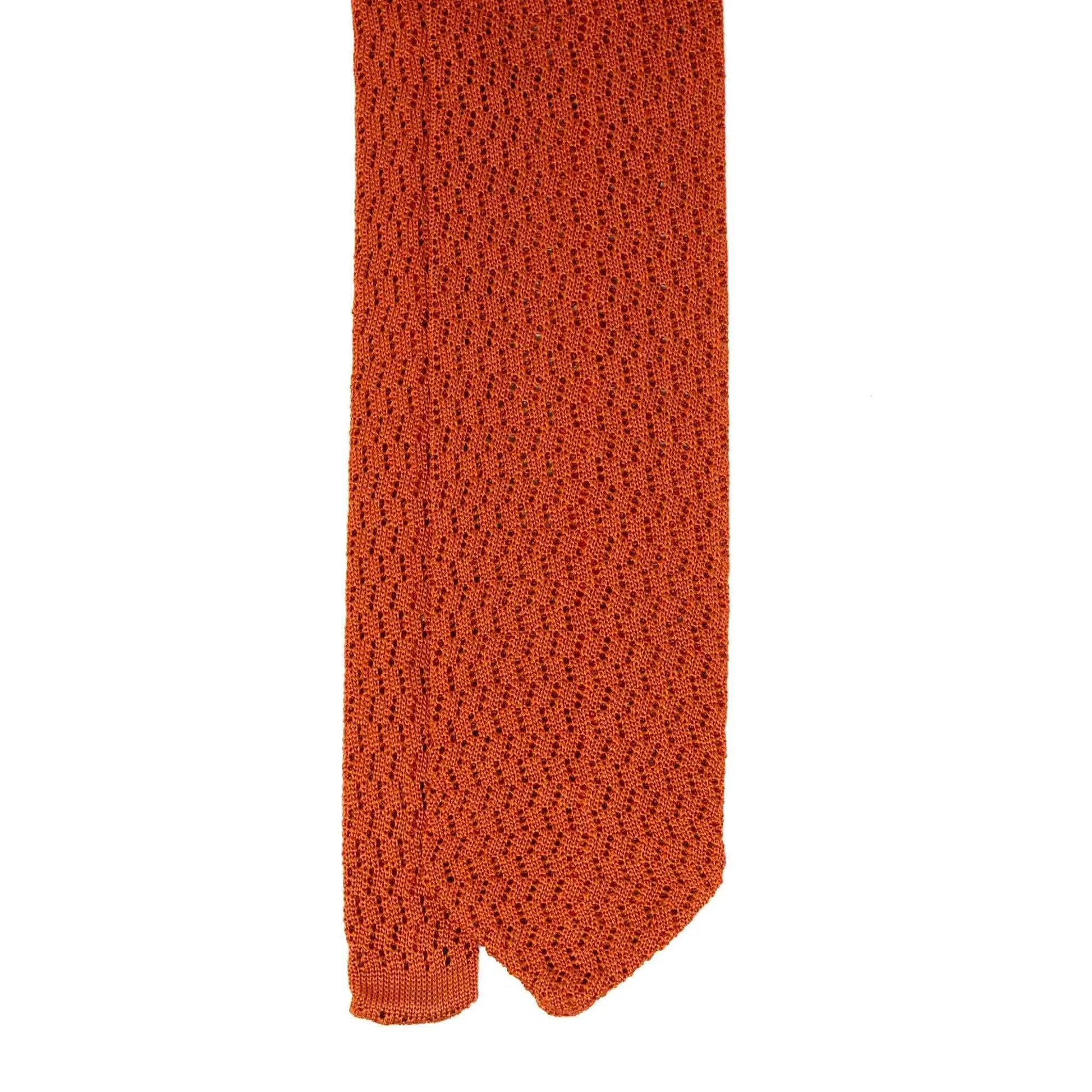 Sera  Fine Silk - Orange Grenadine Silk Tie