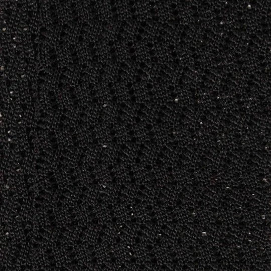 Sera  Fine Silk - Black Zig Zag Knitted Tie