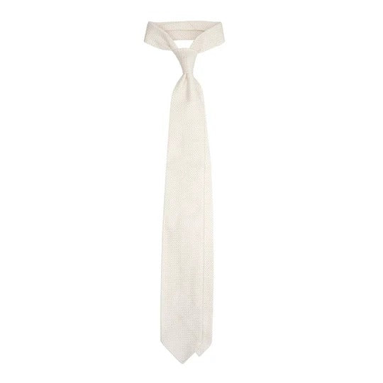 Sera  Fine Silk - White Garza Grossa Grenadine Silk Tie