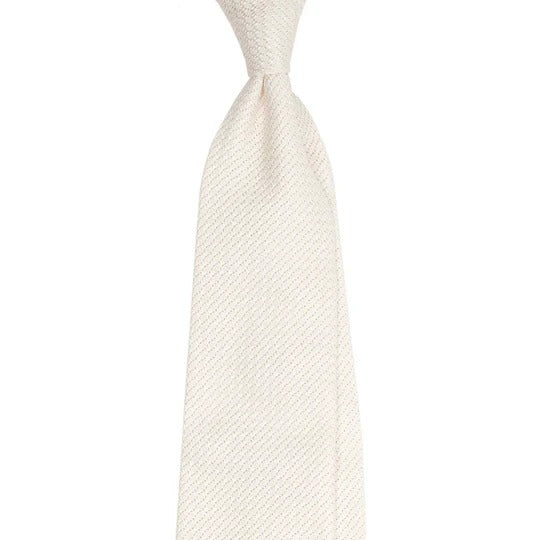 Sera  Fine Silk - White Garza Grossa Grenadine Silk Tie
