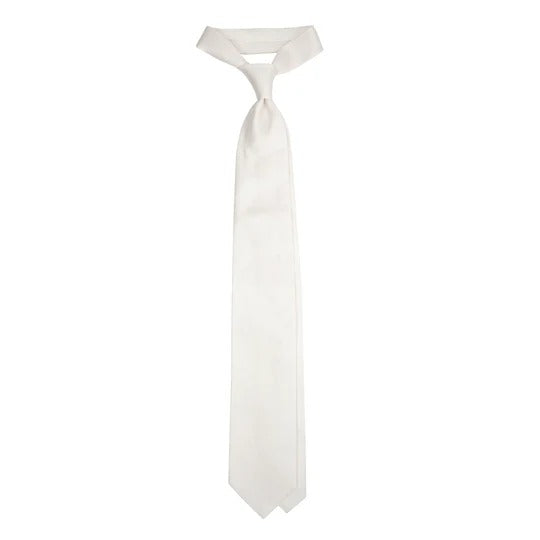 Sera  Fine Silk - White Silk Tie