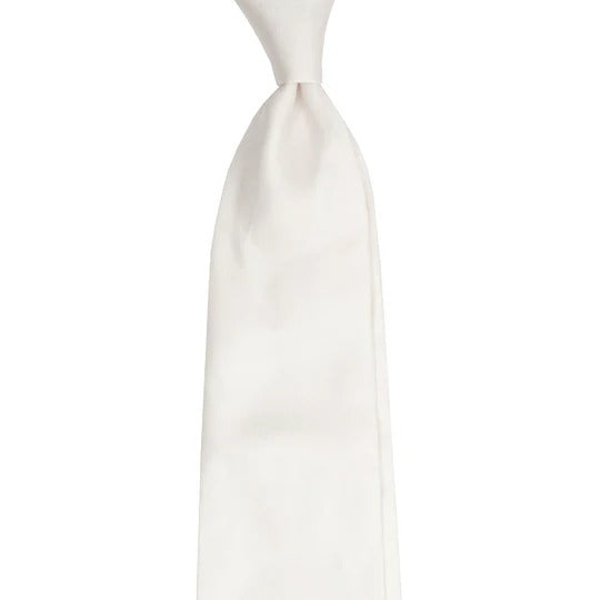 Sera  Fine Silk - White Silk Tie