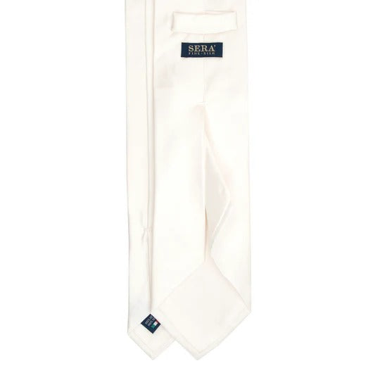 Sera  Fine Silk - White Silk Tie