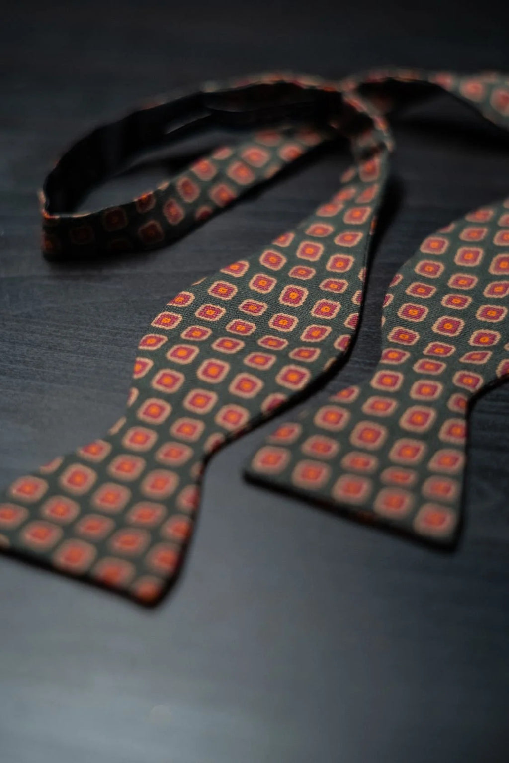 Sera  Fine Silk - Polka Dot Printed Self-Tie Bow Tie