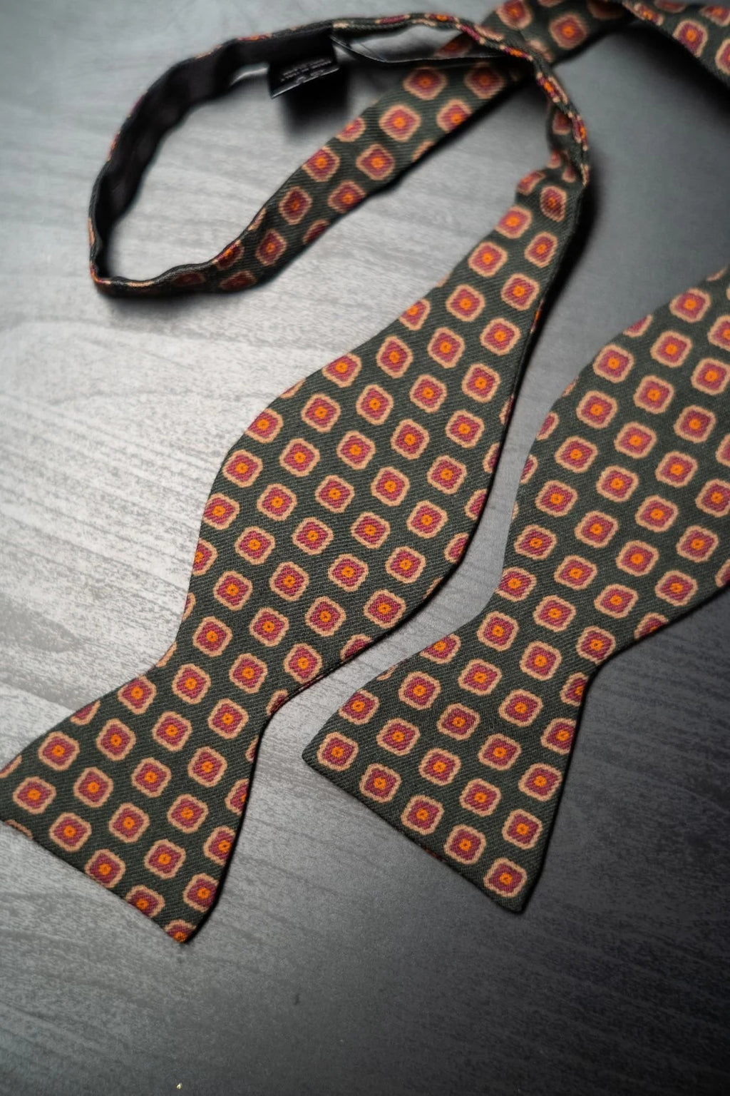 Sera  Fine Silk - Polka Dot Printed Self-Tie Bow Tie