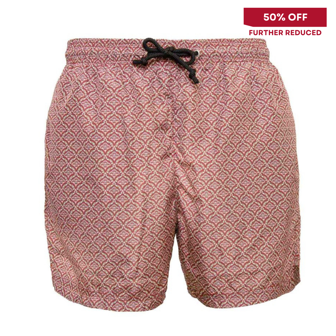 Sera  Fine Silk - Procida Orange Swim Trunks
