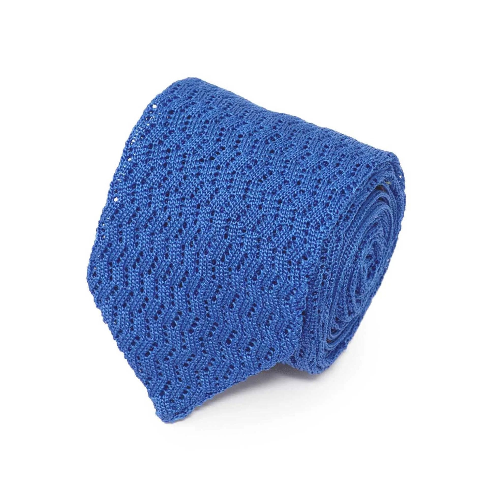 Sera  Fine Silk - Sky Blue Grenadine Silk Tie