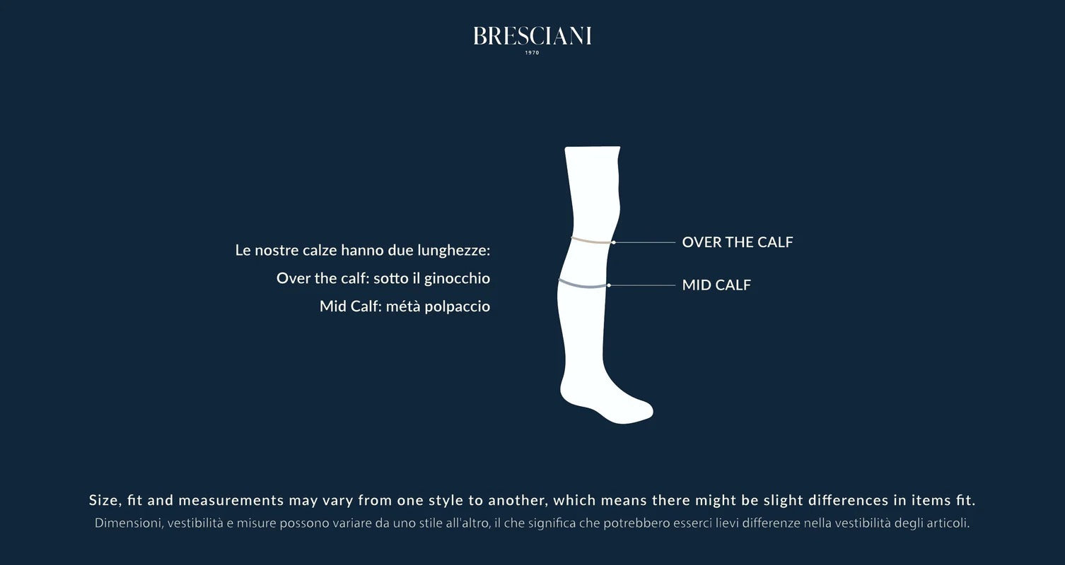 Bresciani - Knee Length Socks - Mario 100% Cotton Socks | Vanisee Brown Blue (268)