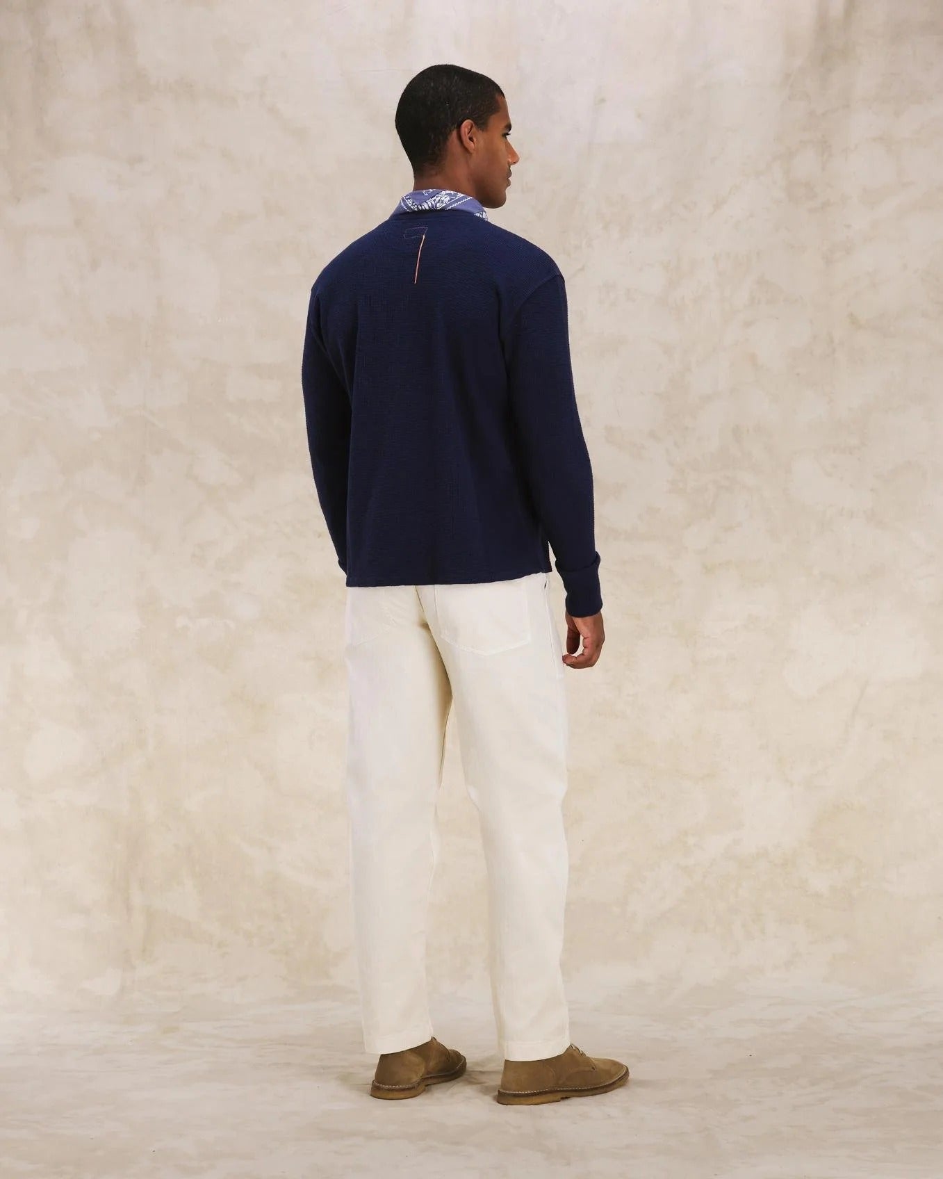 Fortela - Amish-CDX55 Waffle Jersey - Blue