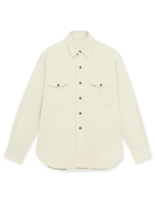 Fortela - CPO-0030T - Brushed Cotton Shirt - Off White